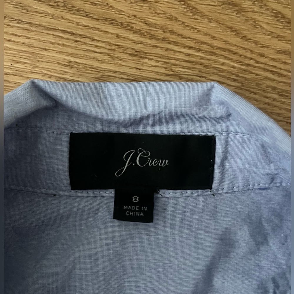 J. CREW Tie Waist Shirt Dress - Picture 4 of 4